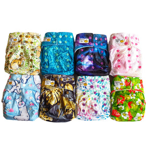 pack of 8 bamboo cloth nappies