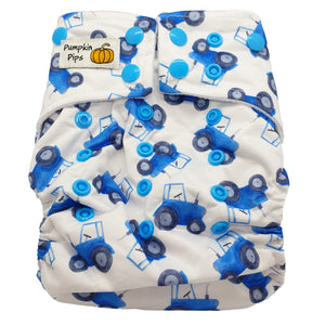 blue fordson tractor bamboo cloth nappy